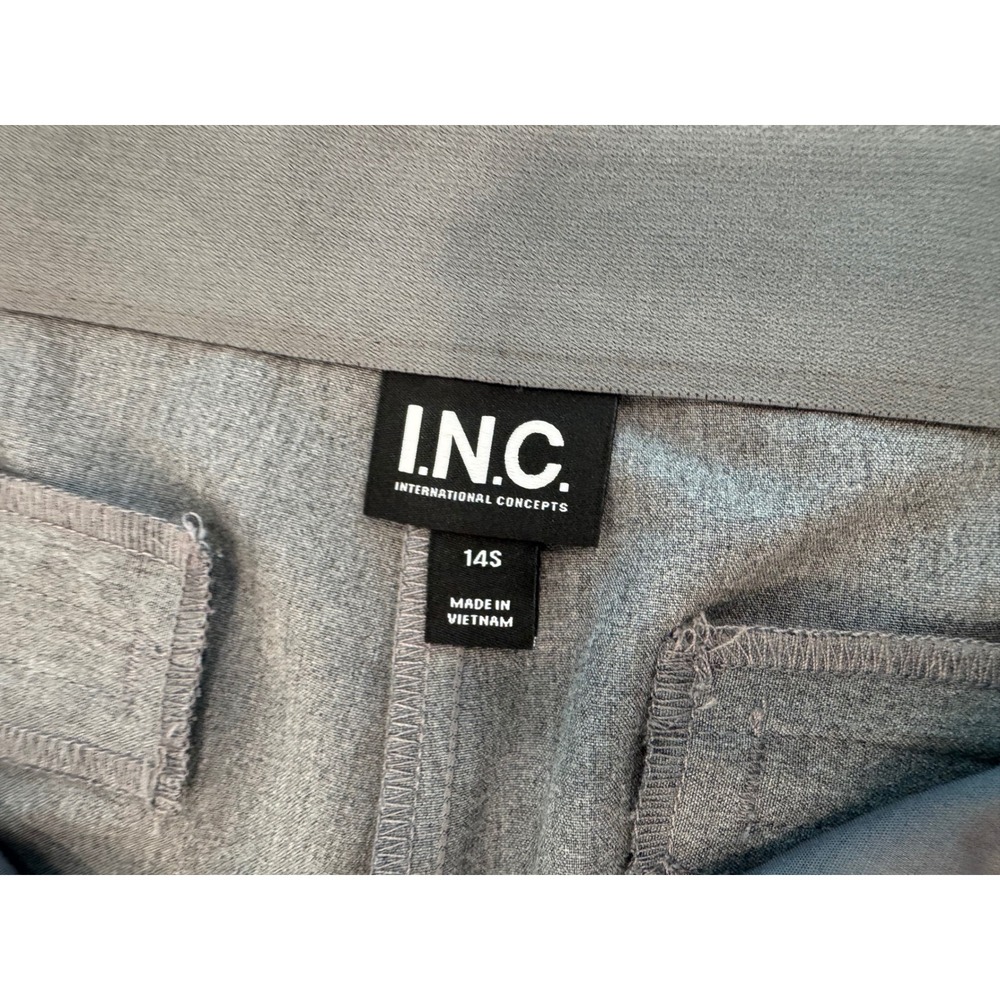INC Straight Leg‎ Pants Women 14S Gray NEW Office Business Casual Dress Trousers - Picture 5 of 10